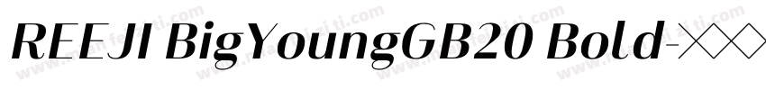 REEJI BigYoungGB20 Bold字体转换
